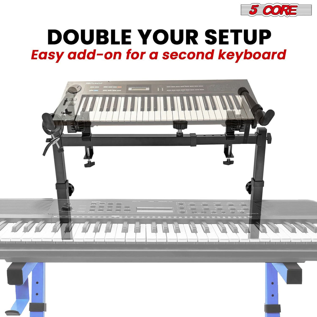 5 Core 2 Tier Keyboard Stand Attachment Adjustable Digital Piano Stands Adapter