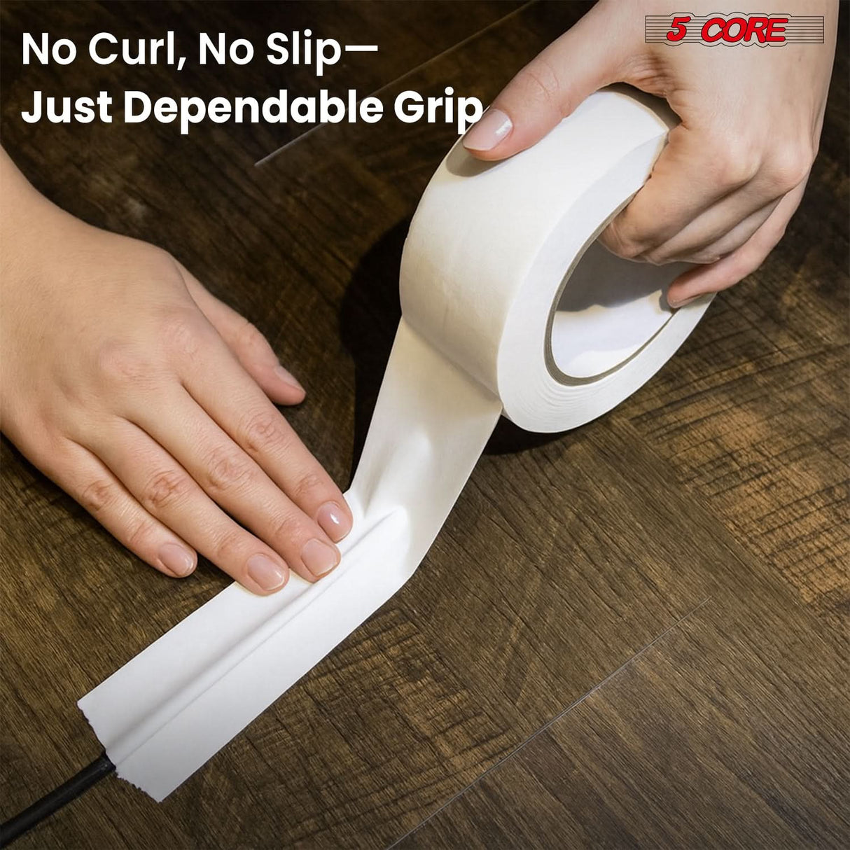 5 Core Gaffers Tape 2" 30 Yards 4Pcs Professional White Pro Gaff Tape Non Reflective Water Resistant