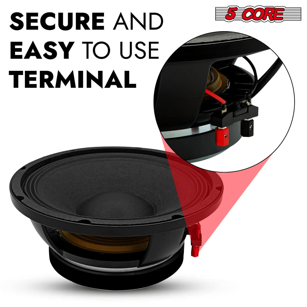 5 Core DJ PA Subwoofer Speaker professional build close-up