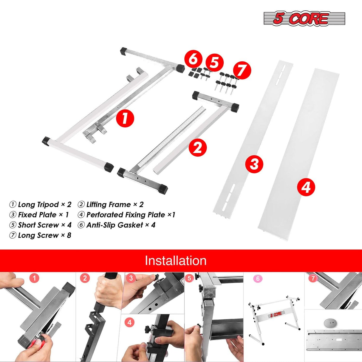 5 Core Keyboard Stand Z Style Height Adjustable Sturdy Piano Riser Lift Holder Stands