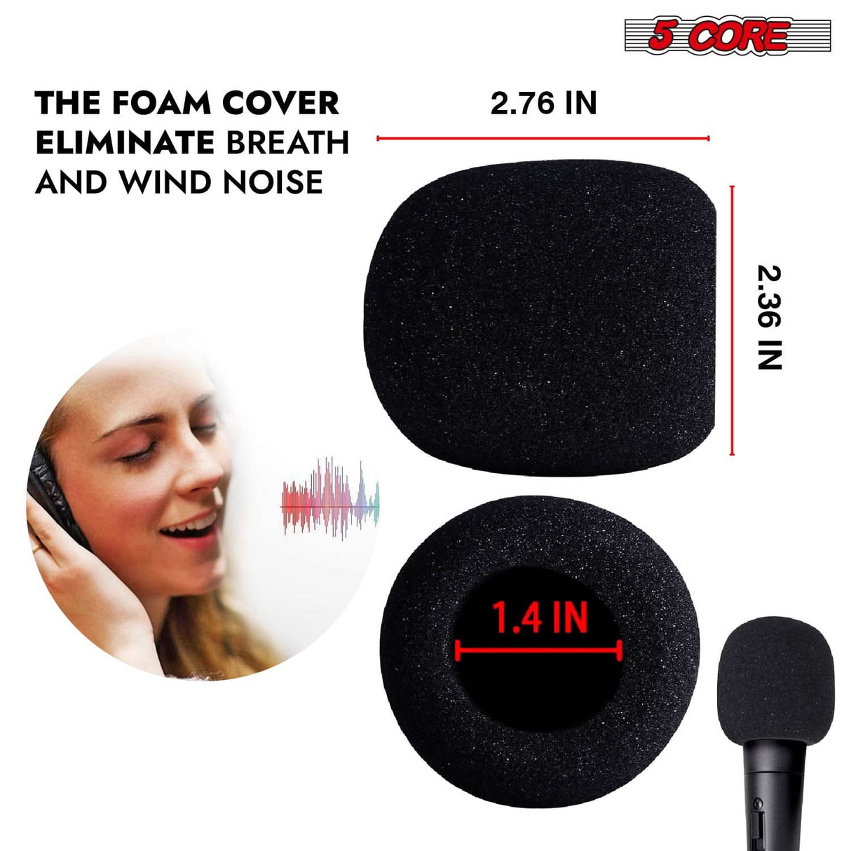 5Core podcast recording kit, cardioid condenser mic and adjustable boom arm for clear sound