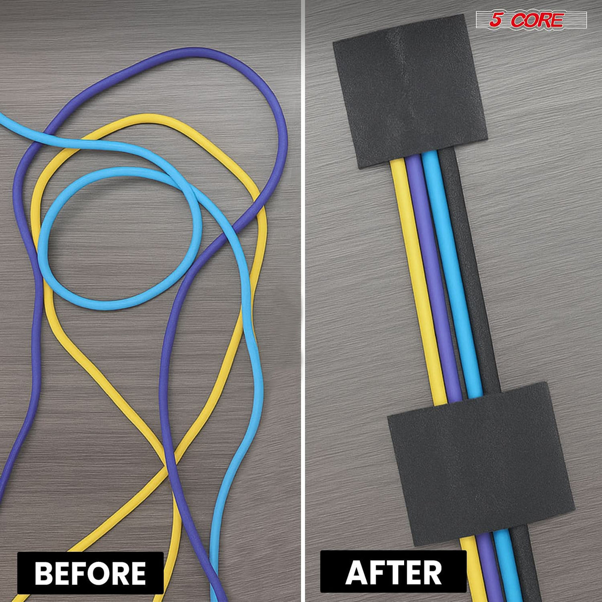 5 Core Gaffers Tape 2" 30 Yards 4Pcs Professional Black Pro Gaff Tape Non Reflective Water Resistant