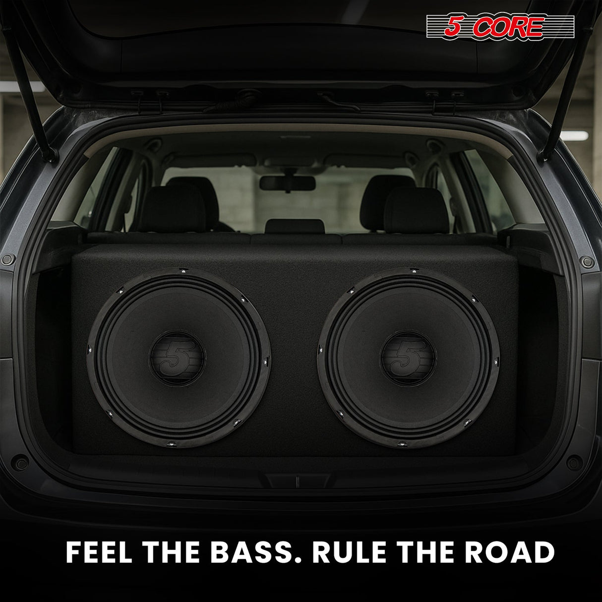 5 Core 12 Inch Speaker Pair Car Audio 200W Powerful Replacement Component Driver 4Ohm Loudspeaker