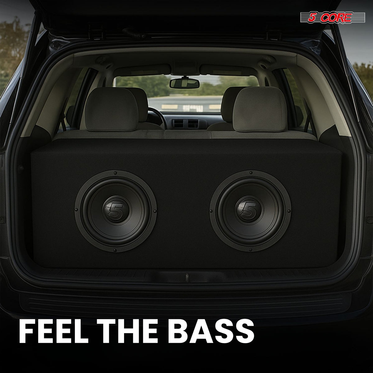 5 Core 8 Inch Subwoofer Pair 200W Car Audio Woofer 4 Ohm Replacement Deep Bass Loud Speaker