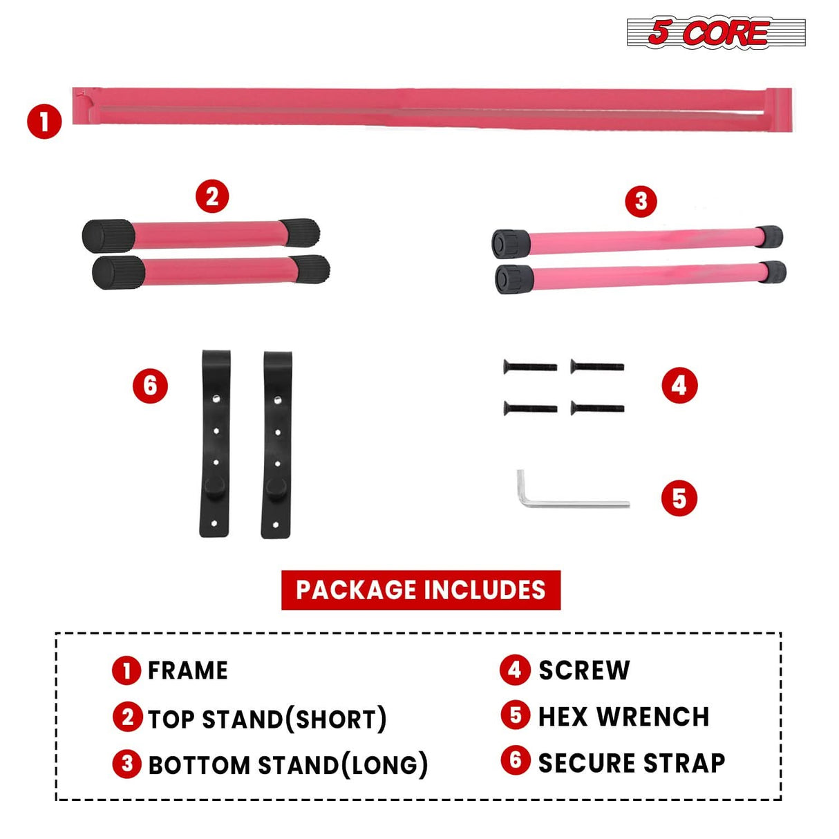5Core Keyboard Stand Single X Style Adjustable Piano Riser with Keyboard Piano Bench