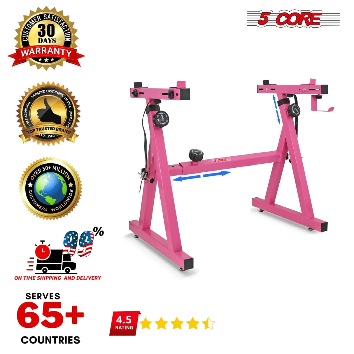 Heavy Duty Pink Z Style Adjustable Keyboard Stand Piano Riser