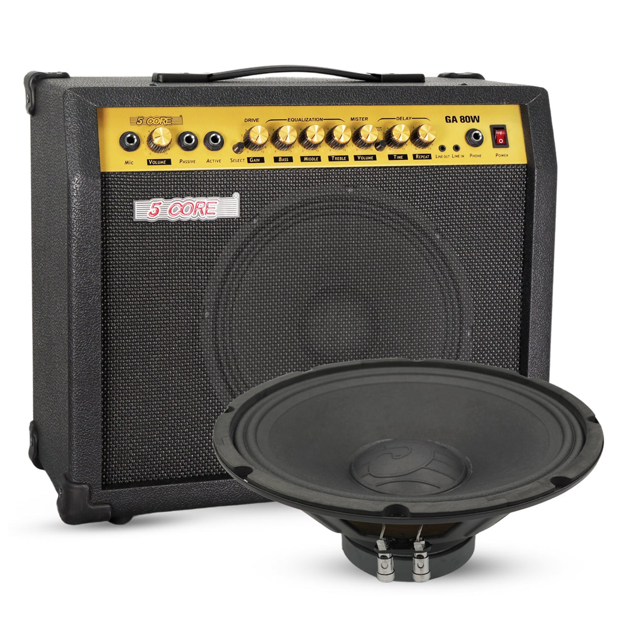 5 Core 12 Inch Guitar Speaker 200W 4 Ohm Amp Cabinet Replacement Amplifier Woofer