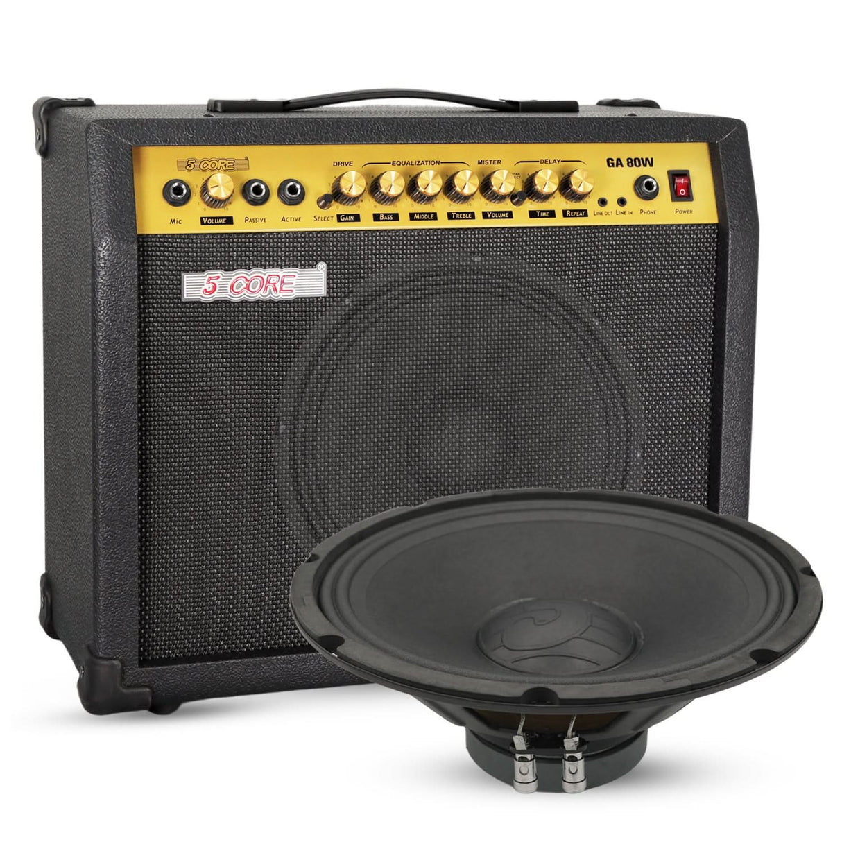 5 Core 12 Inch Guitar Speaker 200W 4 Ohm Amp Cabinet Replacement Amplifier Woofer