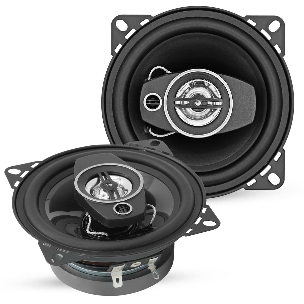 5Core Coaxial Door Car Speakers 4” 4Pcs 250W 4Ohm 2 Way Component Subwoofer Audio w Super Tweeter