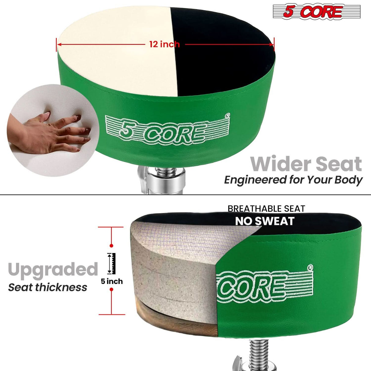 Heavy duty musician chair stool with comfortable padded cushion