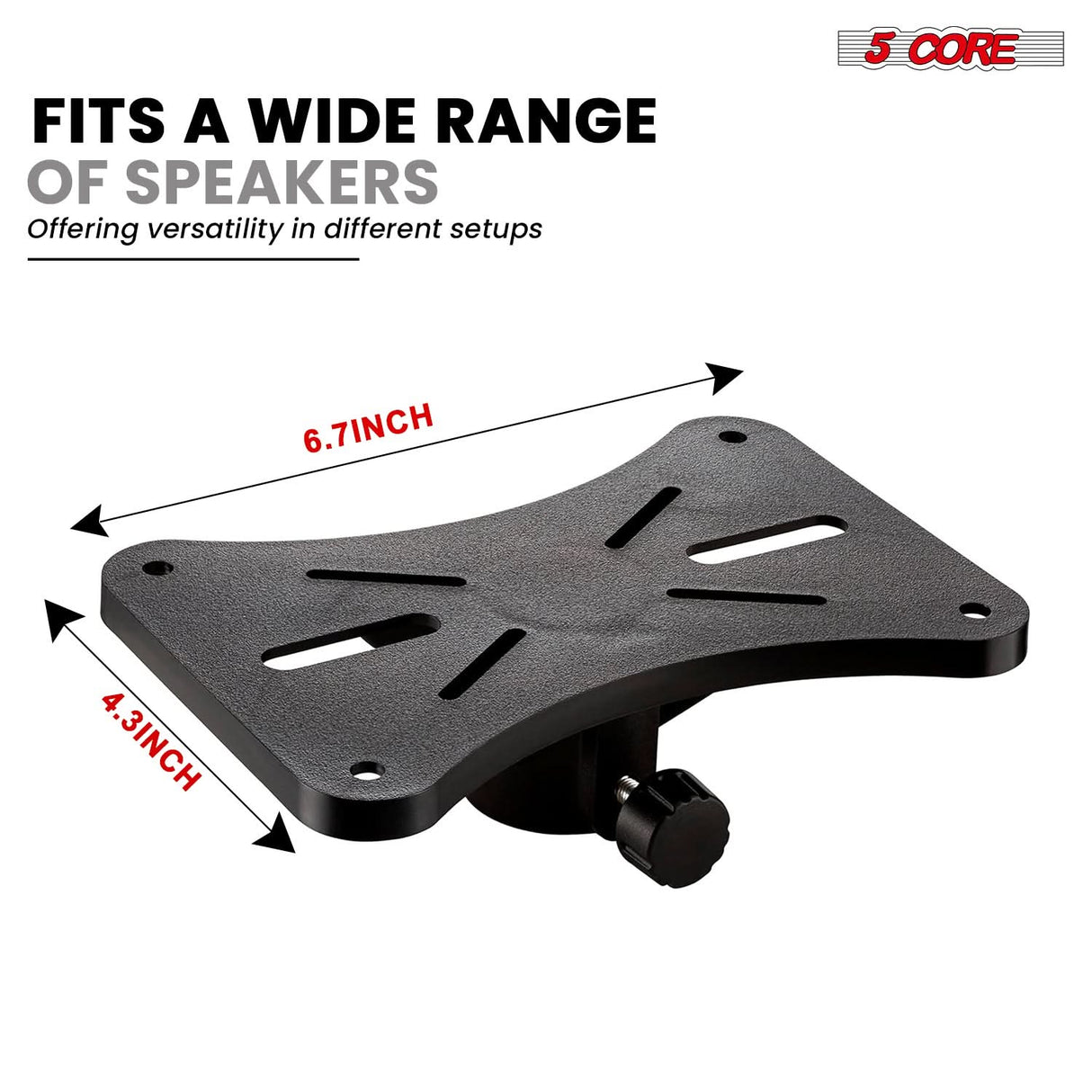 5 Core Speaker Stand Adjustable 31 to 36" PA DJ Tripod Stands Heavy Duty w 35mm Insert 132 Lbs