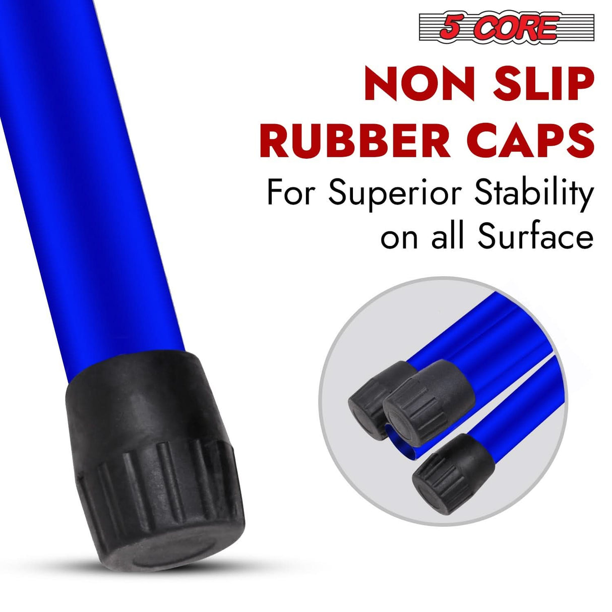 5 Core Speaker Stand Pair Height Adjustable PA DJ Tripod Studio Monitor Stands w 35mm Insert