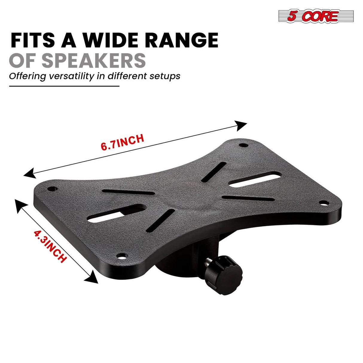 5 Core Speaker Stand 2Pc Adjustable 31 to 36" PA DJ Tripod Stands Heavy Duty w 35mm Pole 132Lb w Bag