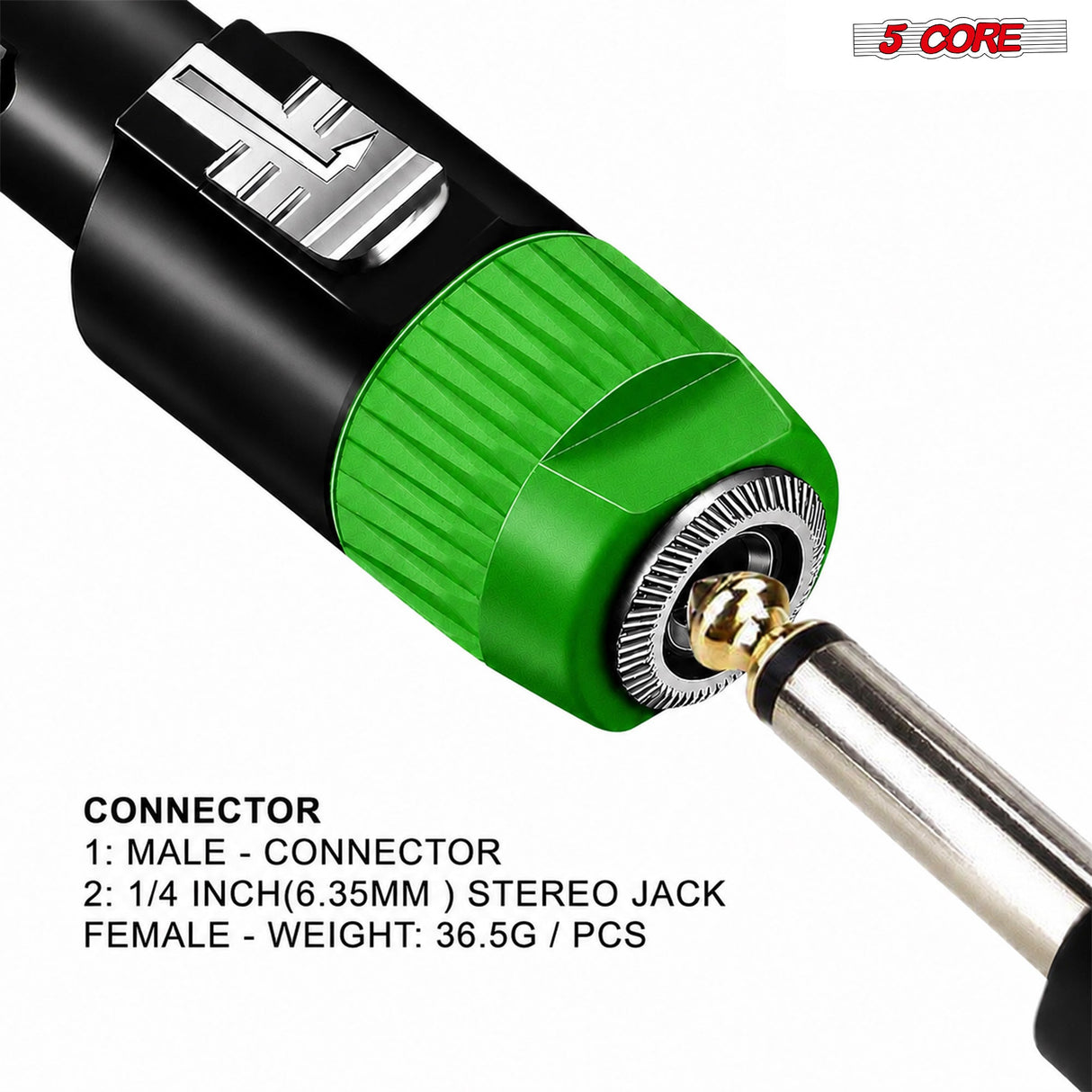 5 Core Speakon Adapter High Quality Audio Jack Male Audio Pin Speaker Adapter Connector