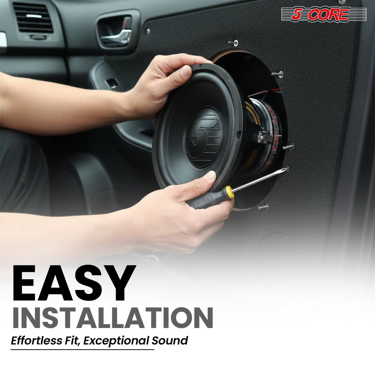 5 Core Car Subwoofer 10" 3000W Pro Audio Deep Bass Component Sub Woofer 4Ohm Replacement Speaker