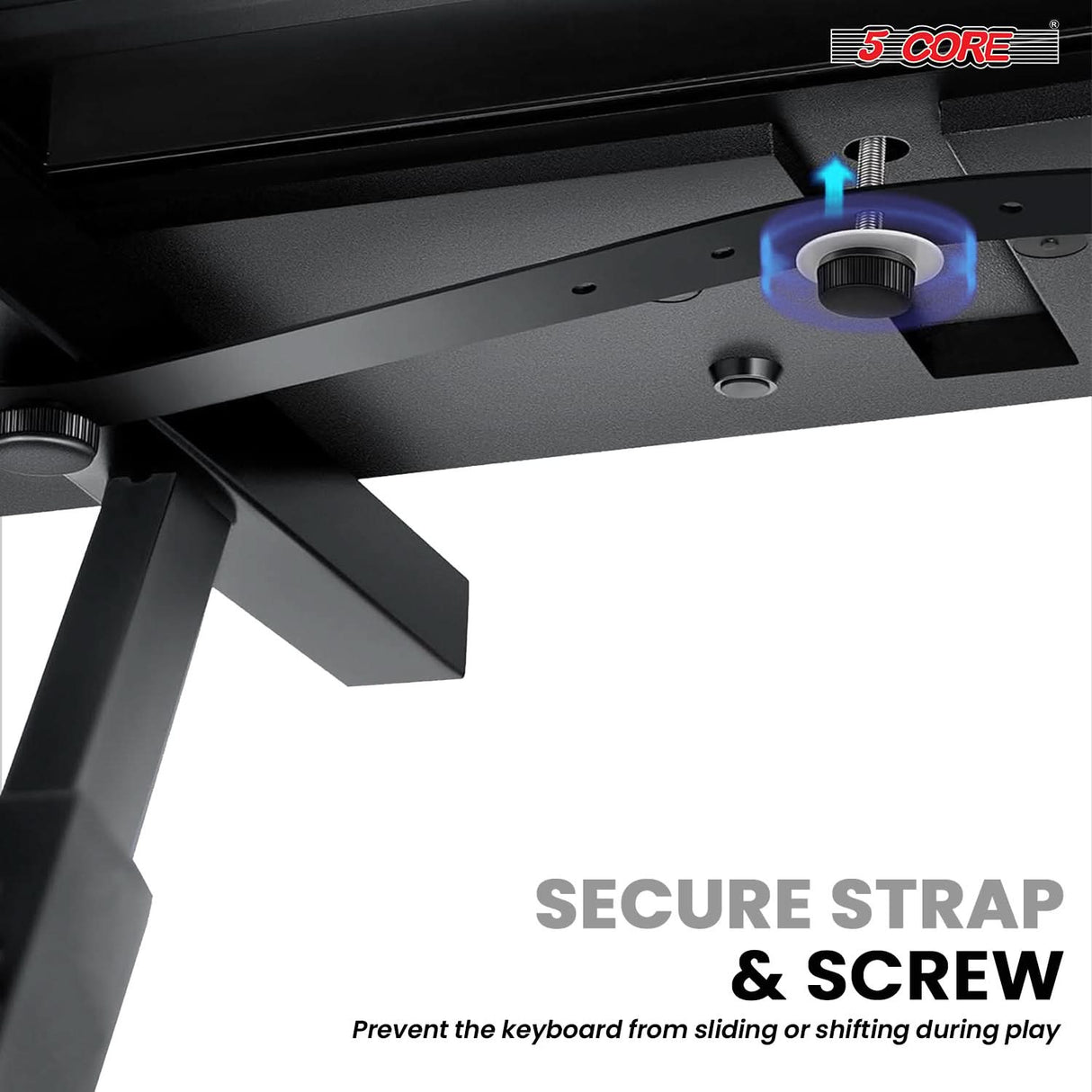 5Core Keyboard Stand Adjustable Height 34.5" Width 32.5” Z Style Electric Piano Riser 250Lb Capacity