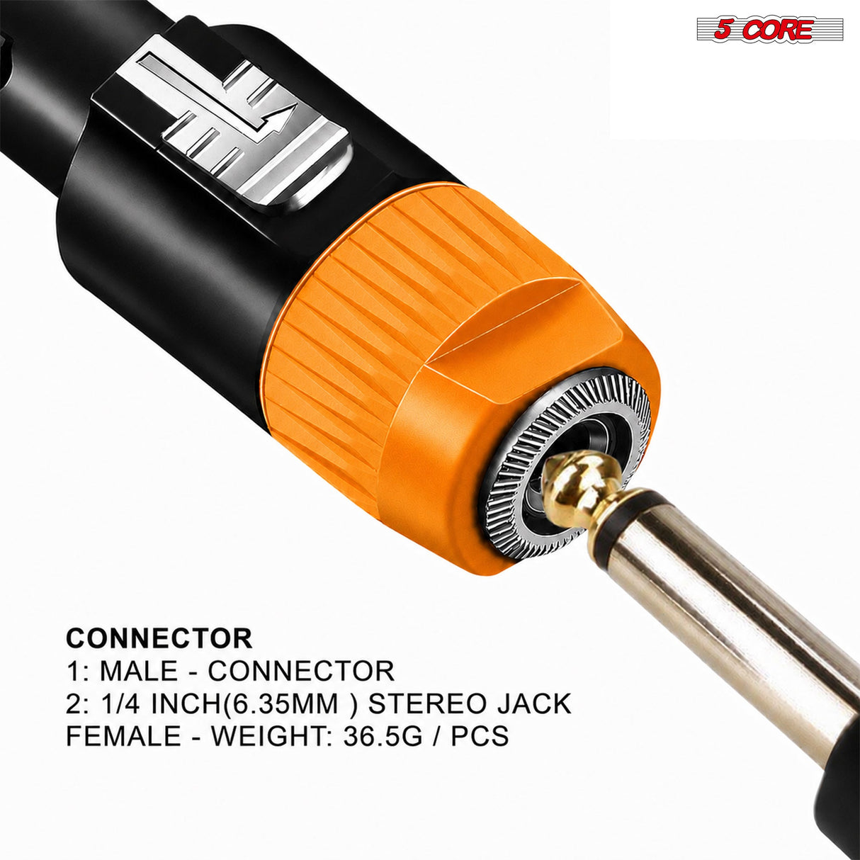 5 Core Speakon Adapter High Quality Audio Jack Male Audio Pin Speaker Adapter Connector