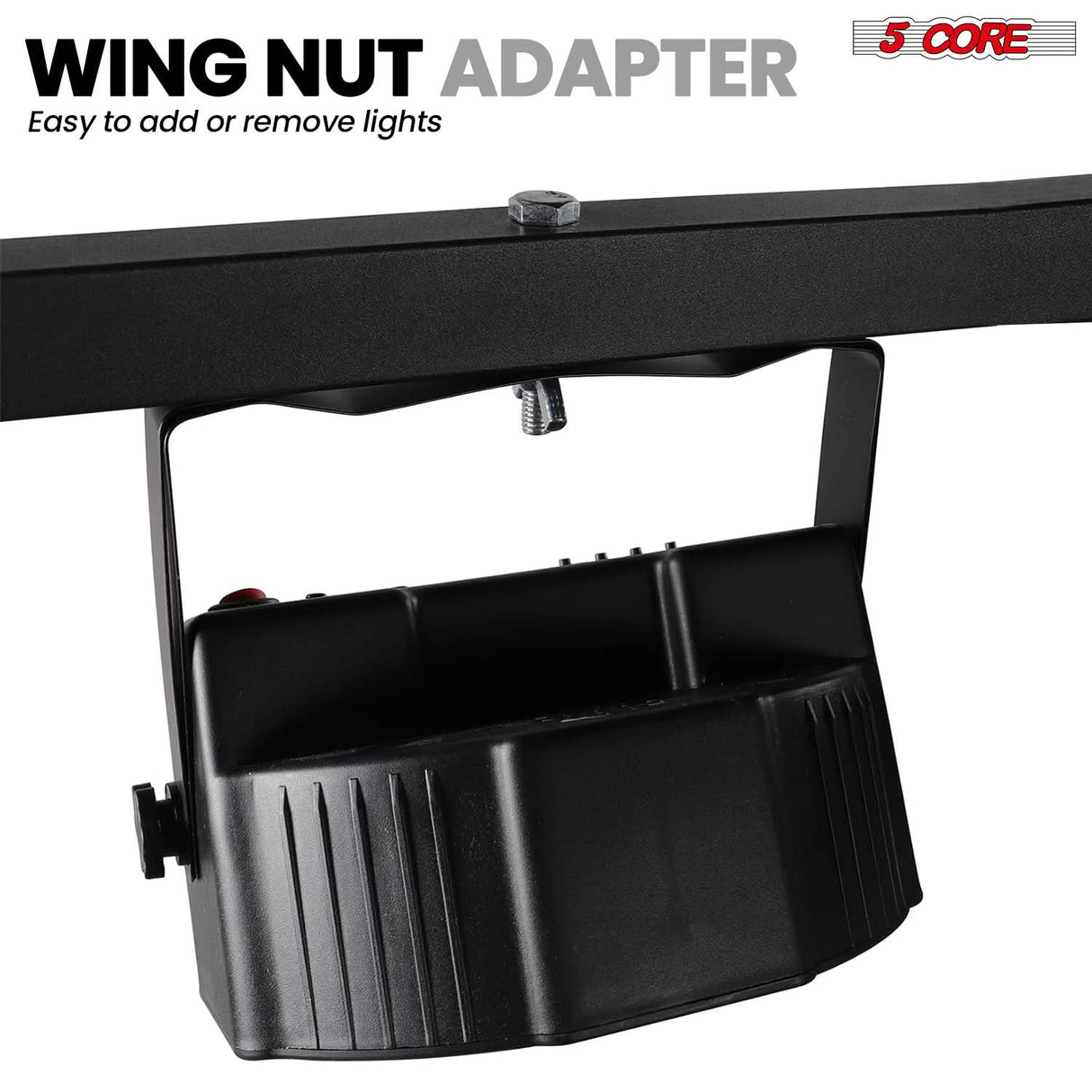 5 Core DJ Light Stand Height Adjustable 39-100" Heavy Duty Tripod Stage Lights Stands w Light T Bar