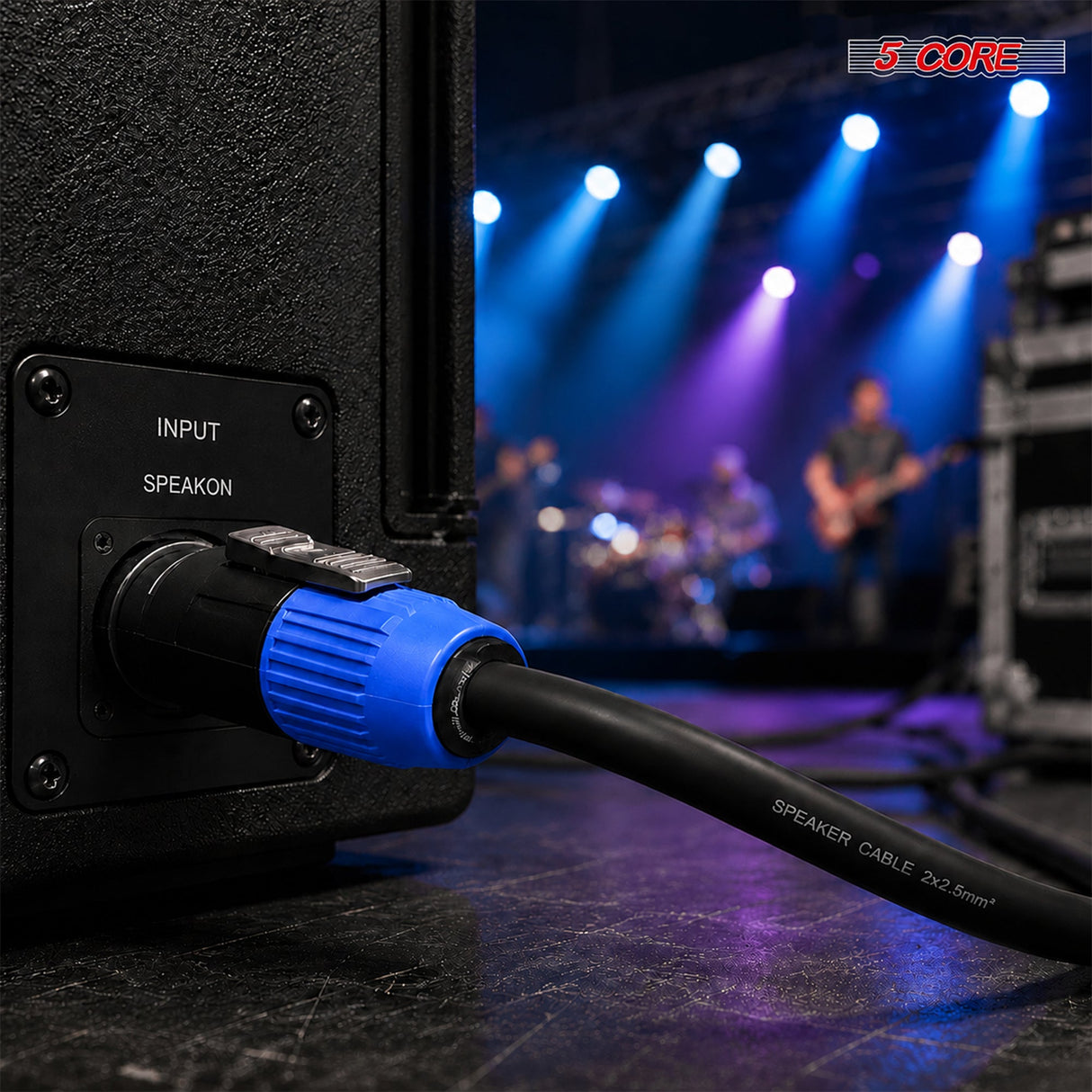 5 Core Speakon Adapter High Quality Audio Jack Male Audio Pin Speaker Adapter Connector