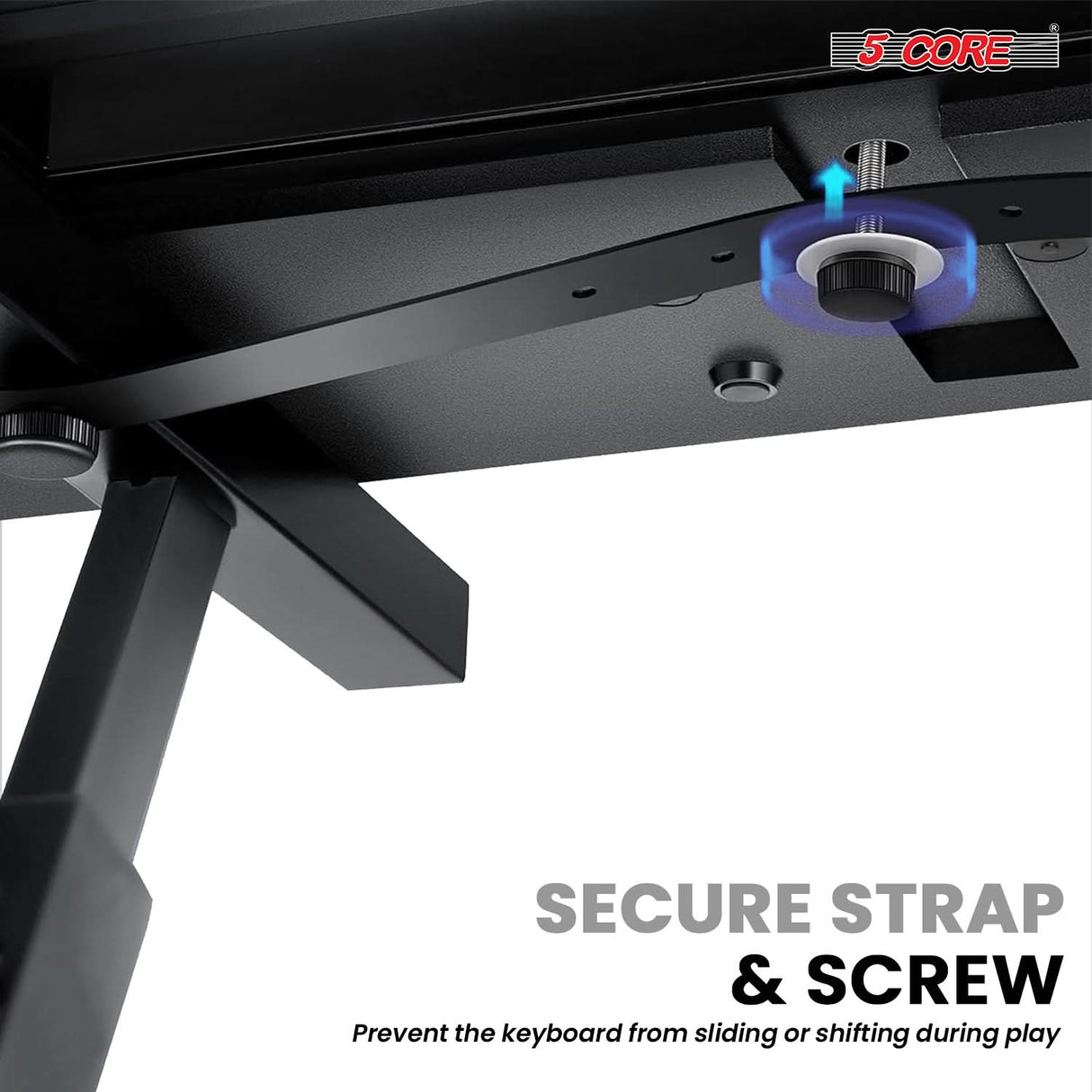 5Core Keyboard Stand Adjustable Height 36.5" Width 32.5” Z Style Electric Piano Riser 250Lb Capacity