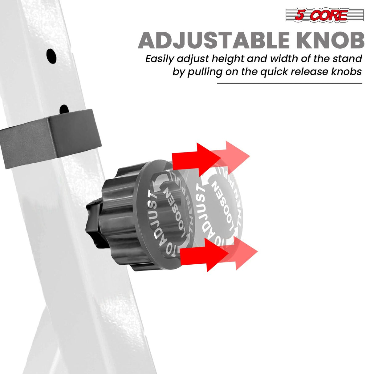 5Core Keyboard Stand Adjustable Height 36.5" Width 32.5” Z Style Electric Piano Riser 250Lb Capacity