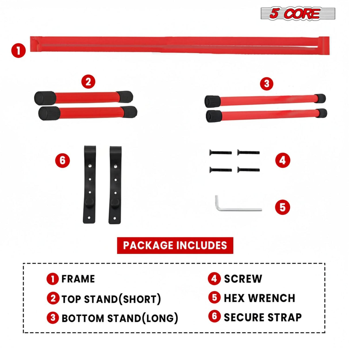 5 Core Keyboard Stand X Shape Adjustable Foldable Portable Key Board Stands w Locking Strap