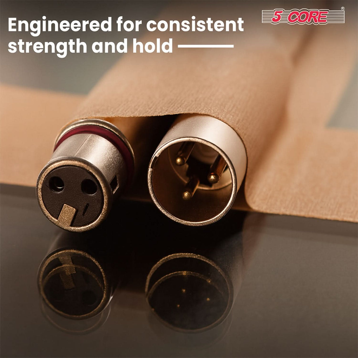 5 Core Gaffers Tape 2" 30 Yards 4Pcs Professional Brown Pro Gaff Tape Non Reflective Water Resistant