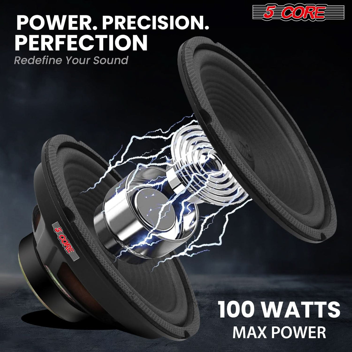 5 Core 8 inch woofer speaker system high output view