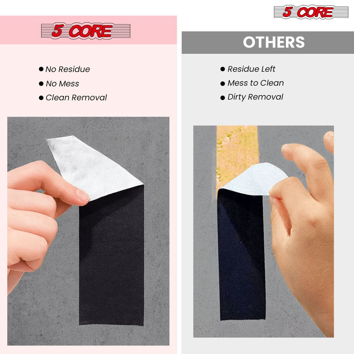 5 Core Gaffers Tape 2" 30 Yards 4Pcs Professional Black Pro Gaff Tape Non Reflective Water Resistant