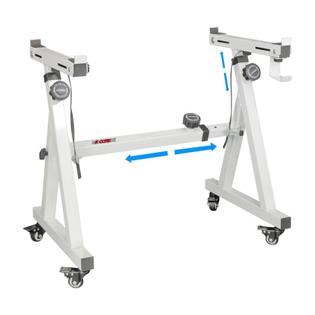 5Core white Z style adjustable electric piano stand with wheels