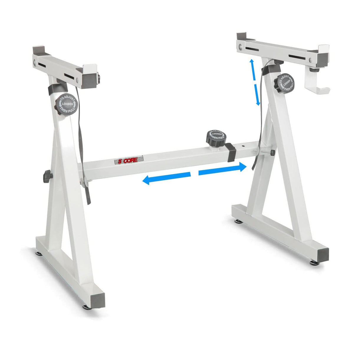 5Core heavy duty white Z style keyboard stand height adjustable