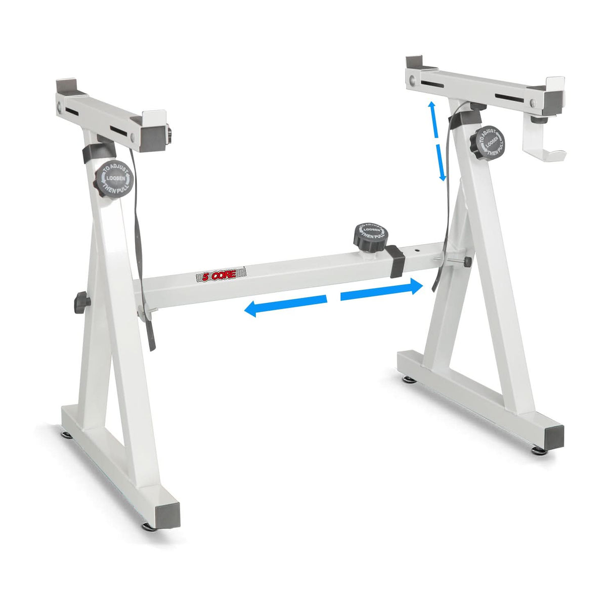 5Core heavy duty white Z style keyboard stand height adjustable