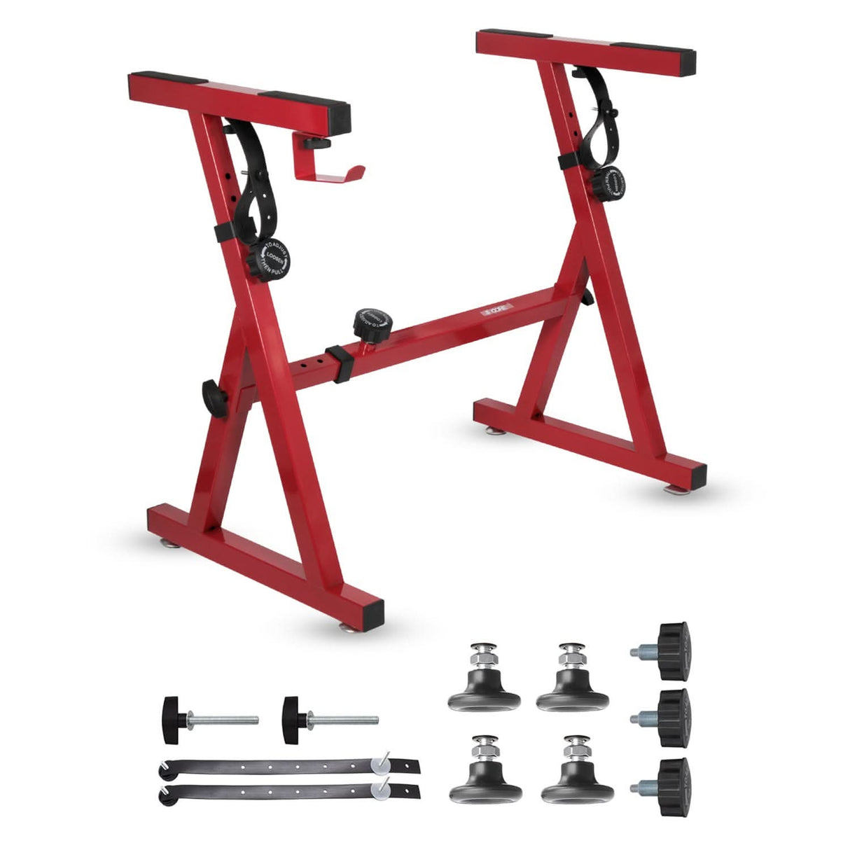 5Core Keyboard Stand Adjustable Height 34.5" Width 32.5” Z Style Electric Piano Riser 250Lb Capacity