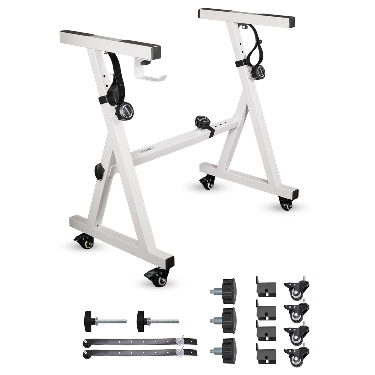 5Core Keyboard Stand Adjustable Height 36.5" Width 32.5” Z Style Electric Piano Riser 250Lb Capacity