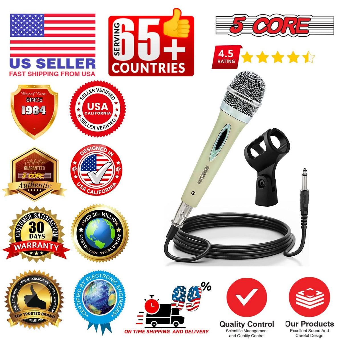 High-performance best mic for karaoke, studio, and events