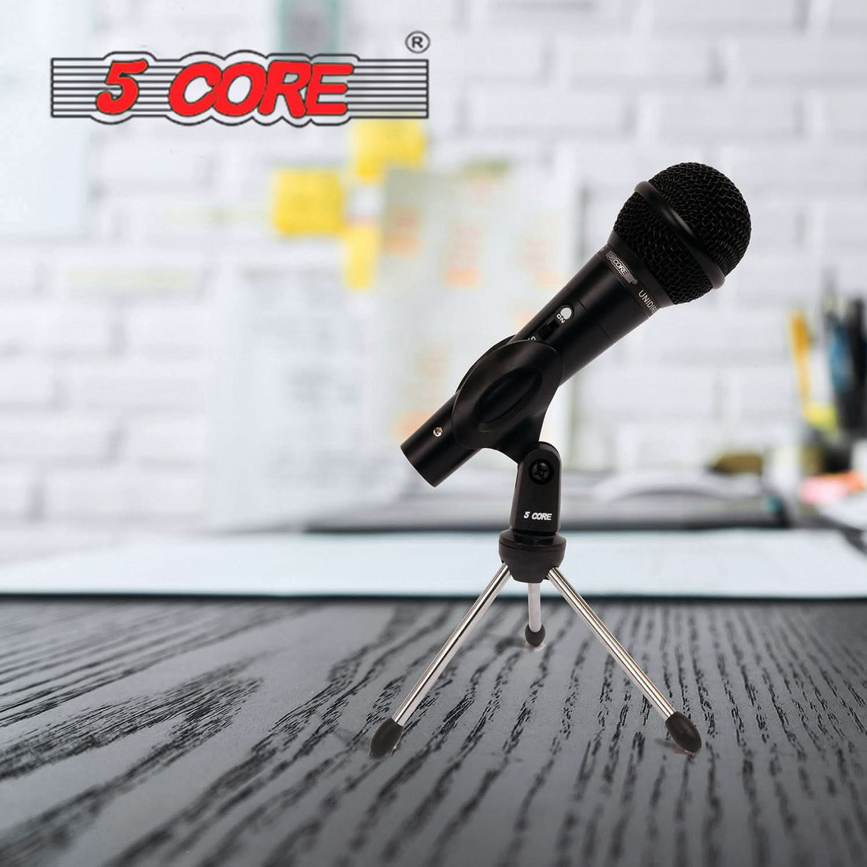 5Core Desktop Mic Stand Tripod compact design desk microphone stand view