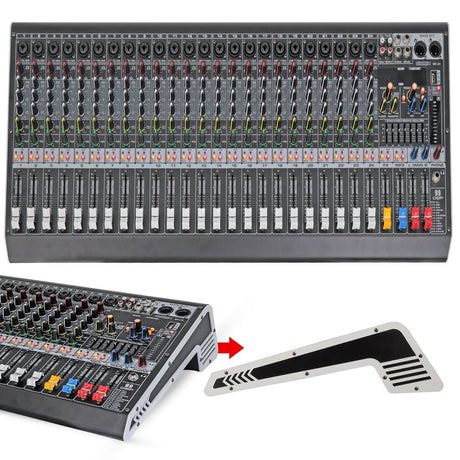 5Core 24-channel audio mixer with Bluetooth, USB, PC recording, PA, and analog mixing interface