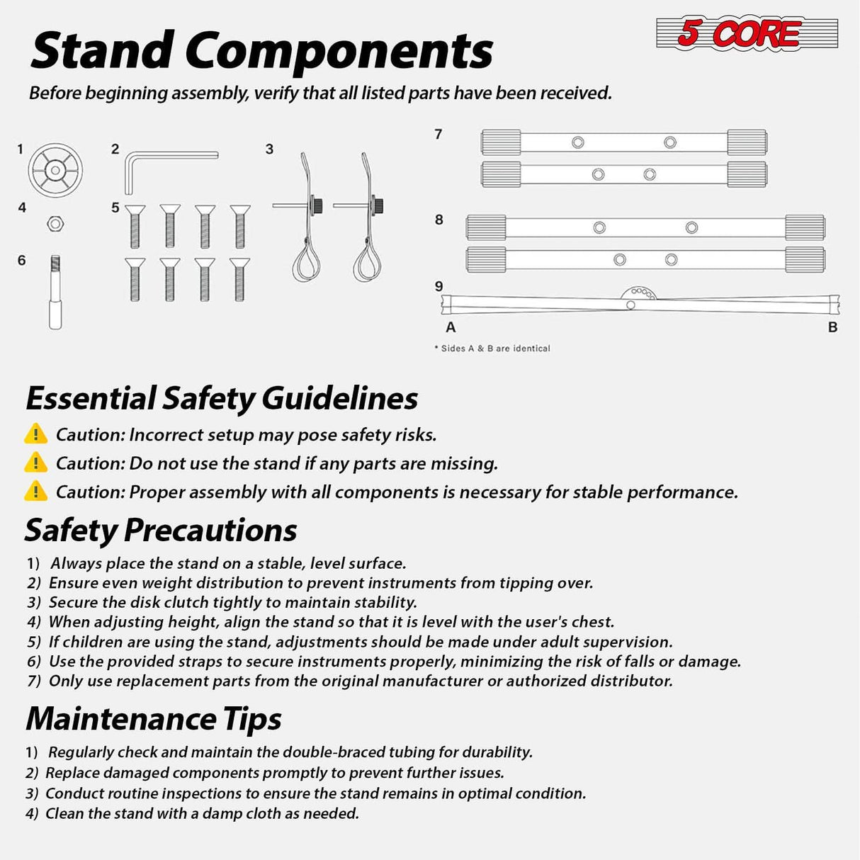 Adjustable Double X Style Keyboard Stand in Blue for 49 to 88 Key Pianos
