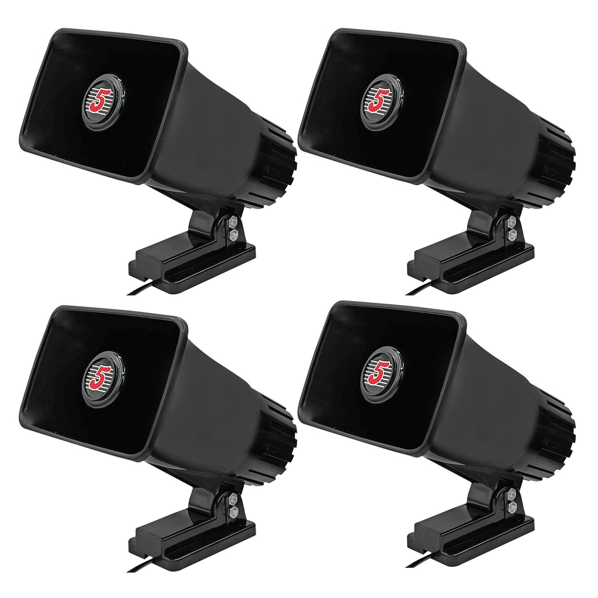 5 Core PA Horn Speaker 4Pcs 6 Inch 50W Loud Audio Outdoor Speakers System 8Ohm Reflex Megaphone