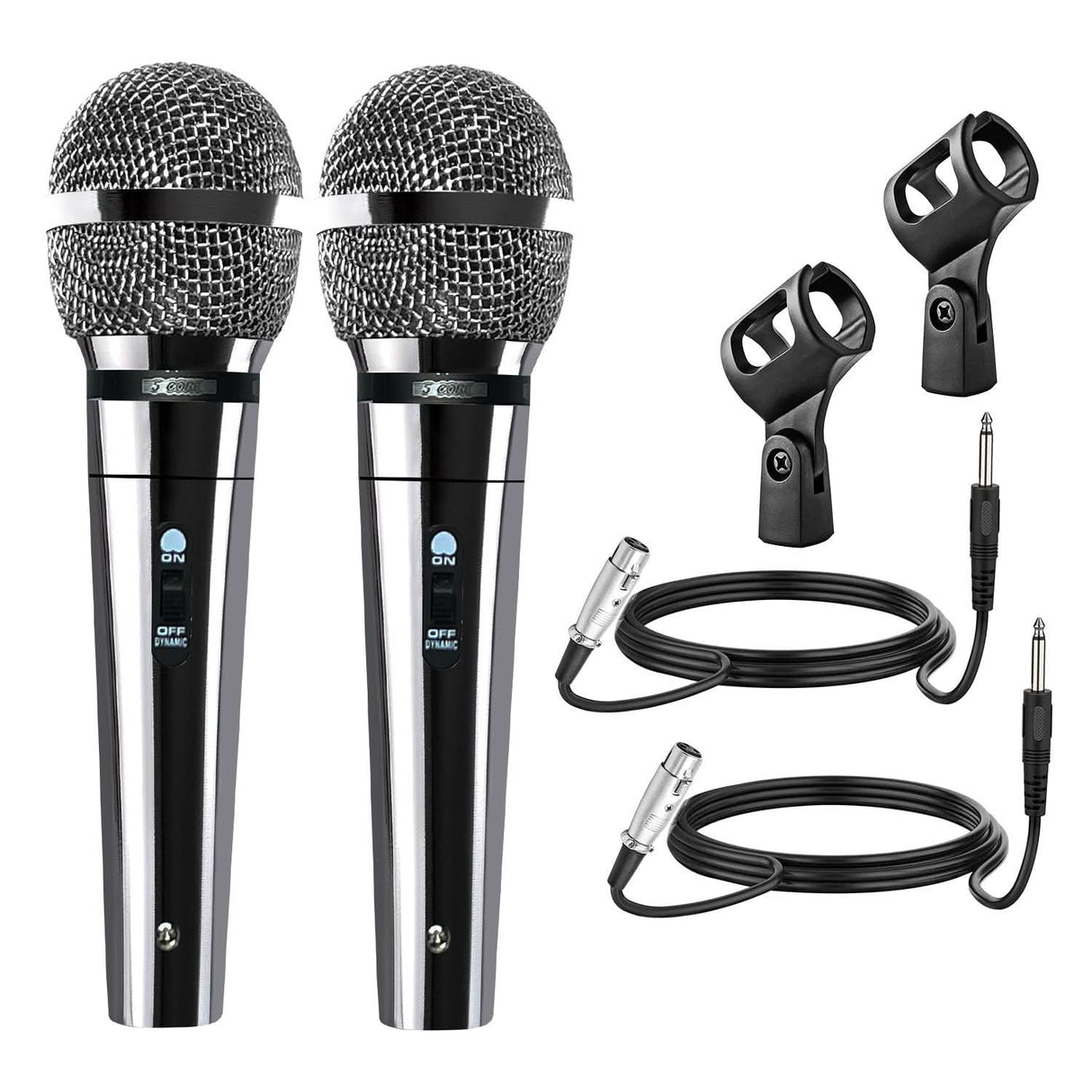 Dynamic stage microphone designed for musicians and public speakers
