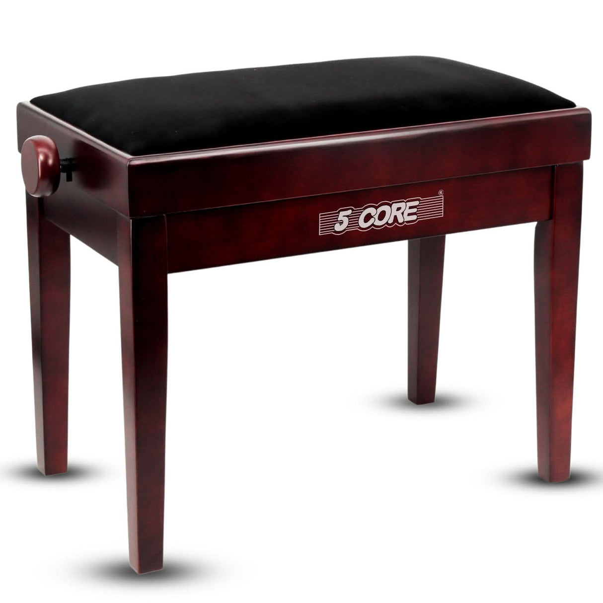 5 Core Adjustable Piano Bench Thick 3.25" Solid Wood Keyboard Stool Heavy Duty Musician Chair