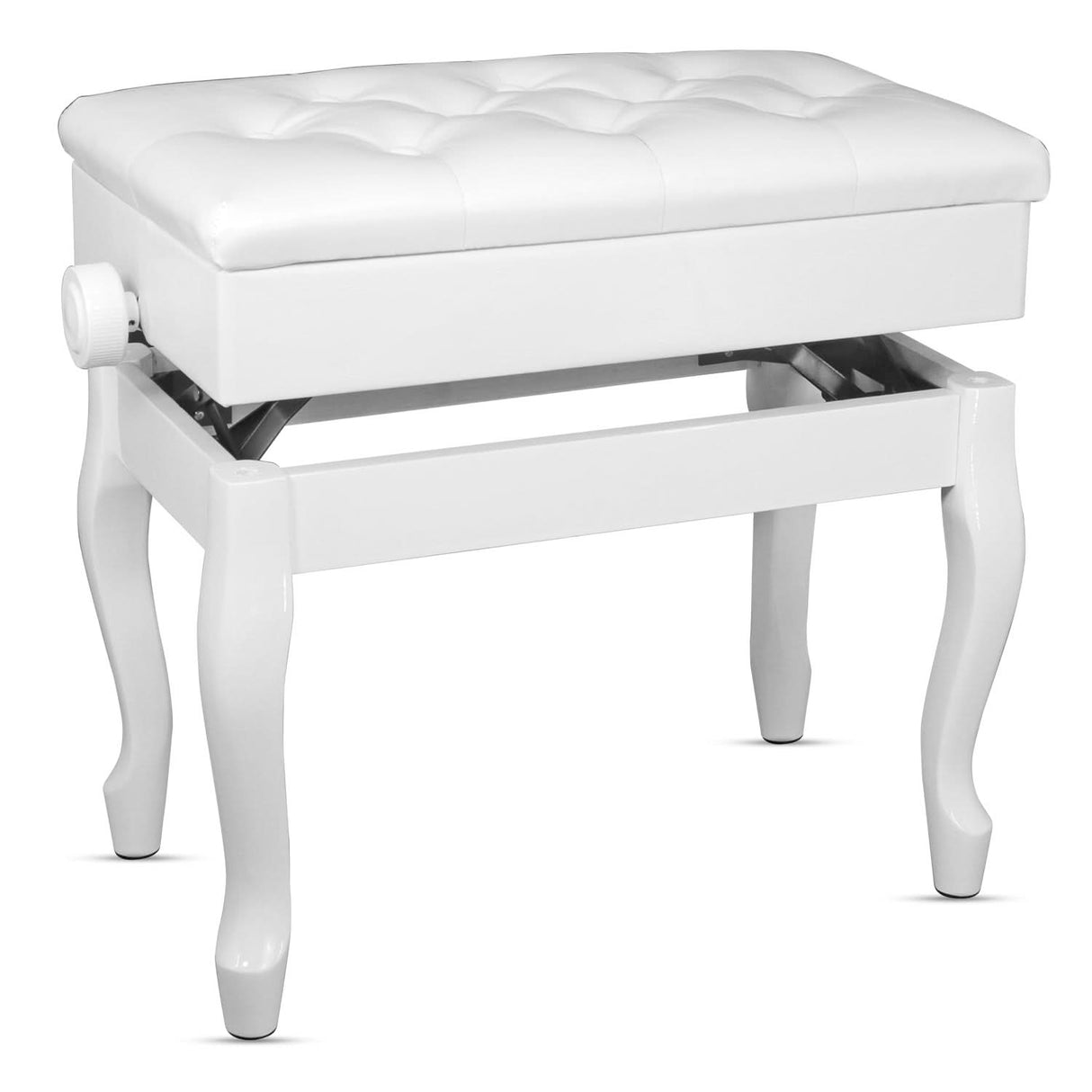 5 Core Piano Bench 3" Padded Cushioned Stool Wooden Heavy Duty Adjustable Musician Chair w Storage