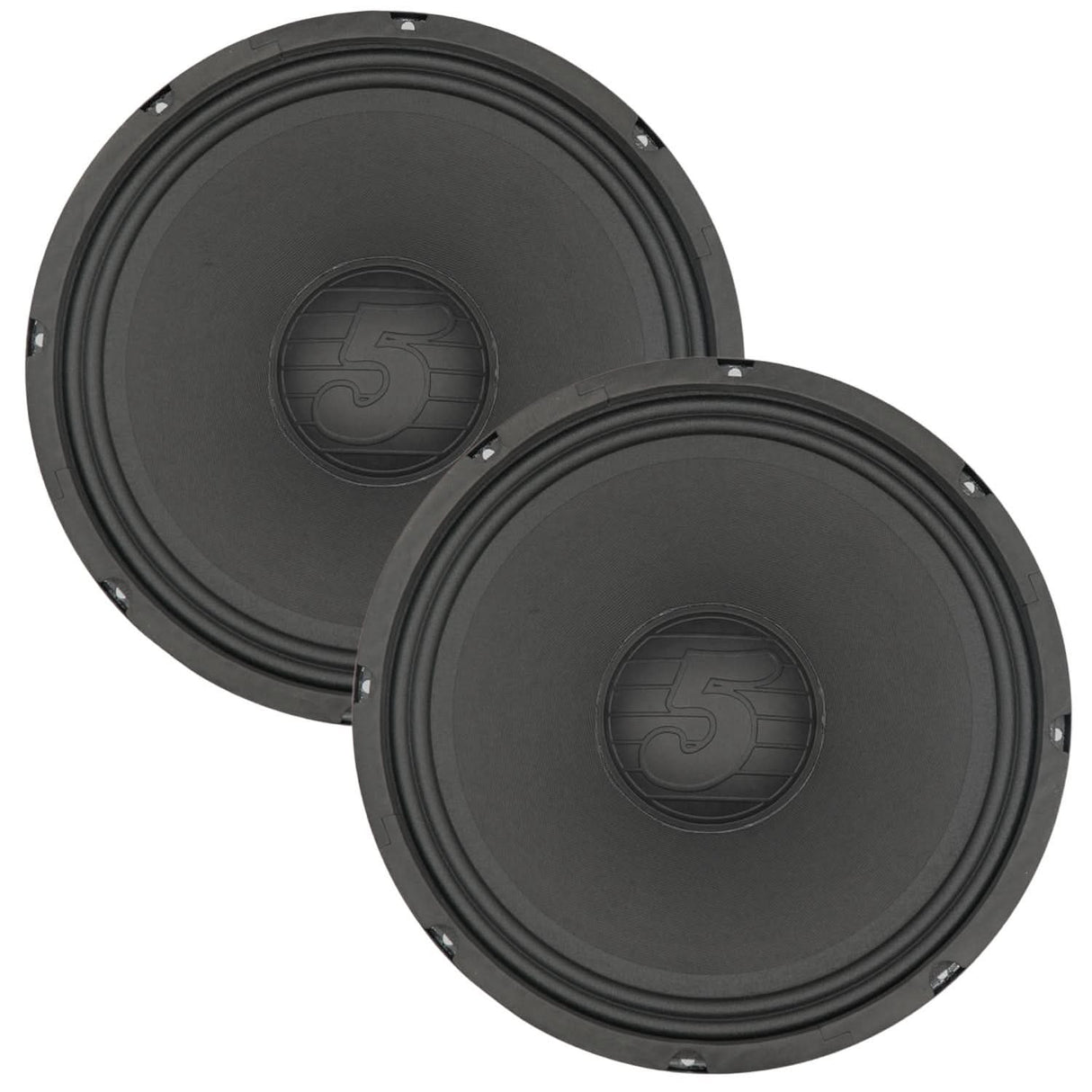 5 Core 12 Inch Car Audio Speaker Pair 200W 4 Ohm Loud Clear Sound Replacement Component Driver