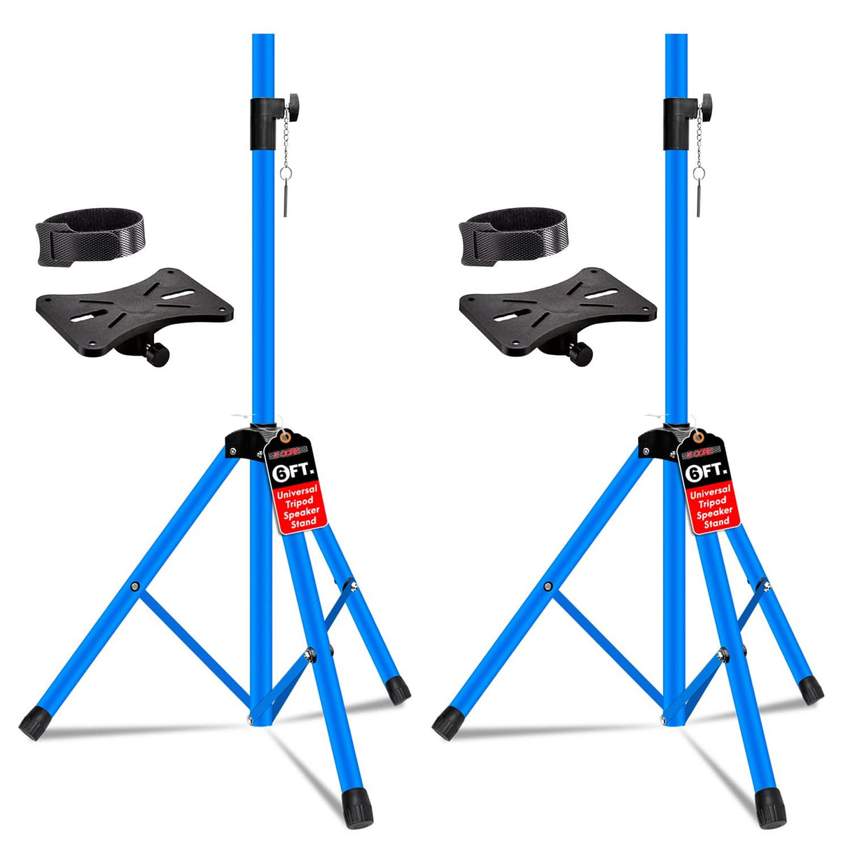 5 Core Speaker Stand Pair Height Adjustable PA DJ Tripod Studio Monitor Stands w 35mm Insert