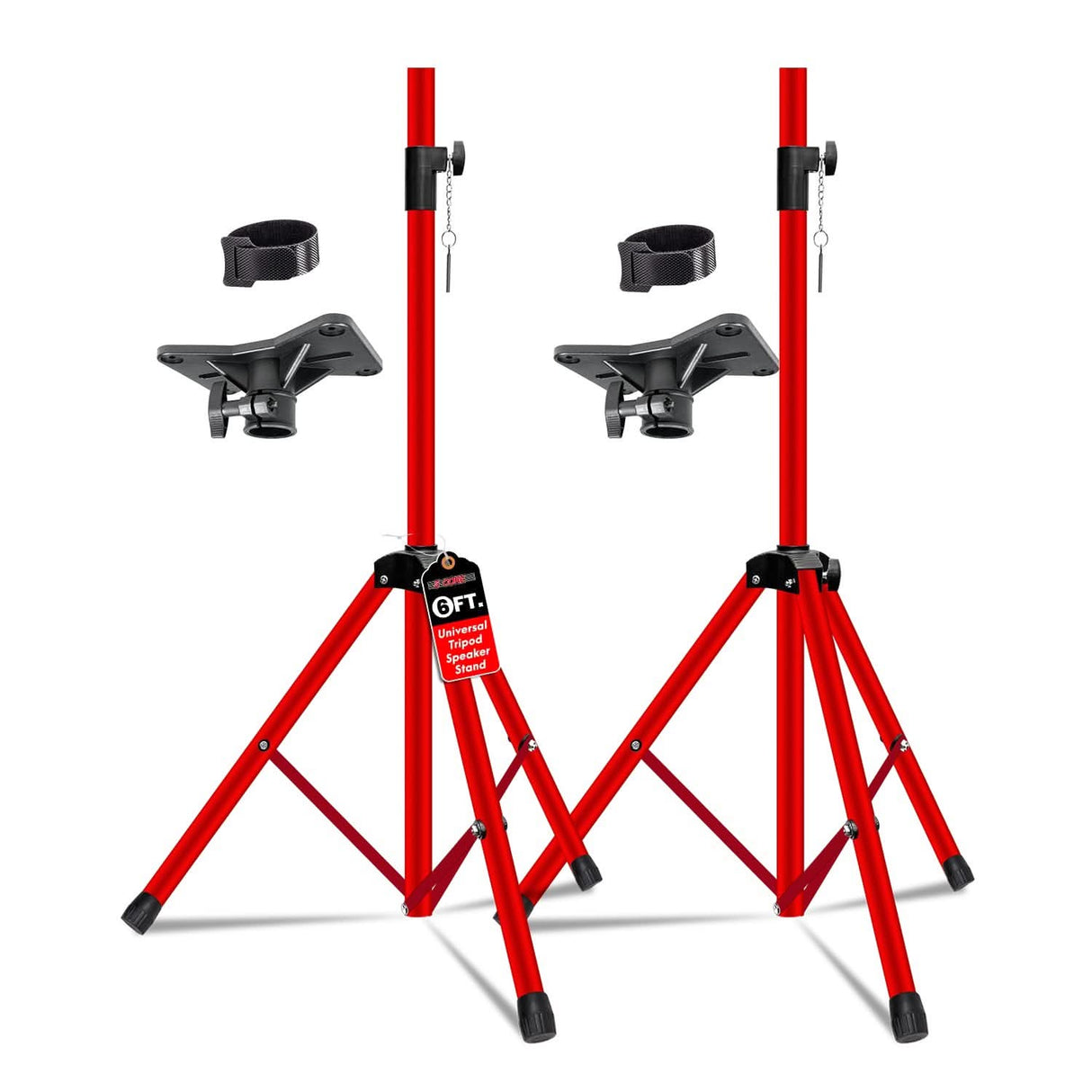 5Core Speaker Stand Tripod 2Pcs Tall Adjustable 72 Inch DJ Studio Monitor Stands Pole Mount