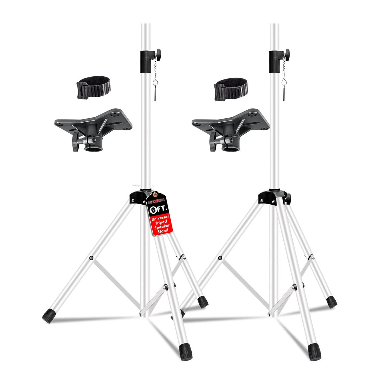 5 Core Speaker Stand Pair Height Adjustable PA DJ Tripod Studio Monitor Stands w 35mm Insert