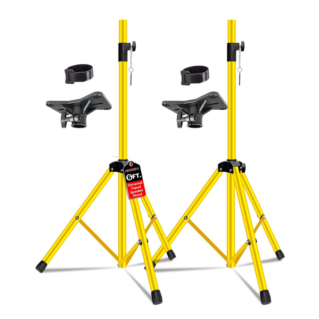 5Core Speaker Stand Tripod 2Pcs Tall Adjustable 72 Inch DJ Studio Monitor Stands Pole Mount