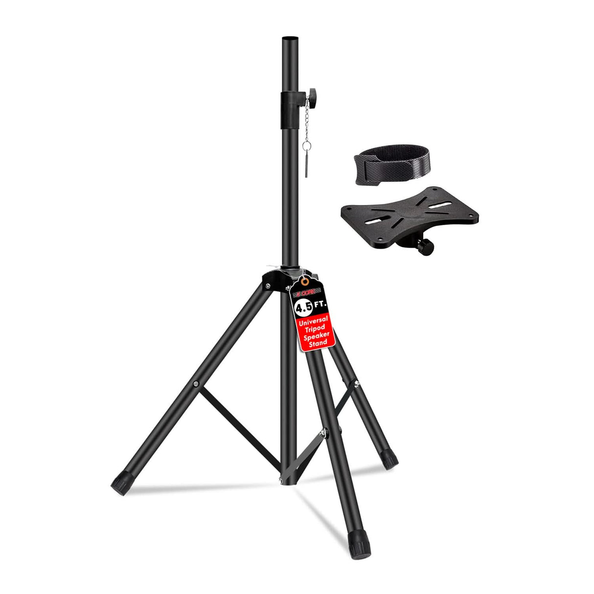 5 Core Speaker Stand Adjustable 31 to 54" PA DJ Tripod Stands Heavy Duty w 35mm Insert 132 Lbs