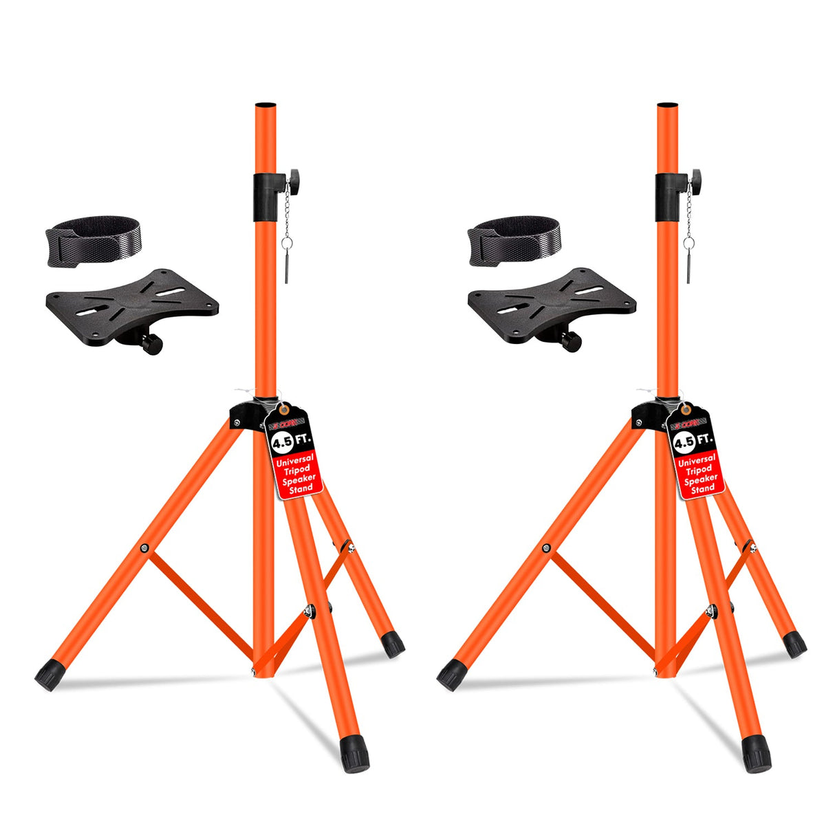 5 Core Speaker Stands Pair Adjustable 54 Inch Tripod 132 lbs Capacity 35mm Mount for DJ PA Use