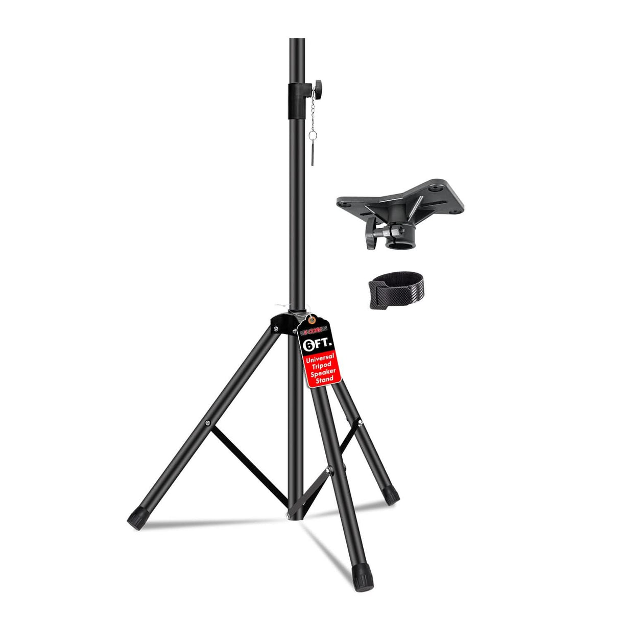 5Core speaker stand tripod heavy-duty adjustable up to 72 inches for DJ studio monitors
